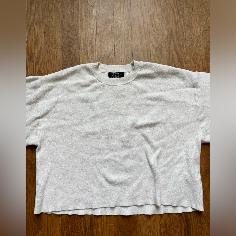 White Balloon Sleeve Sweater